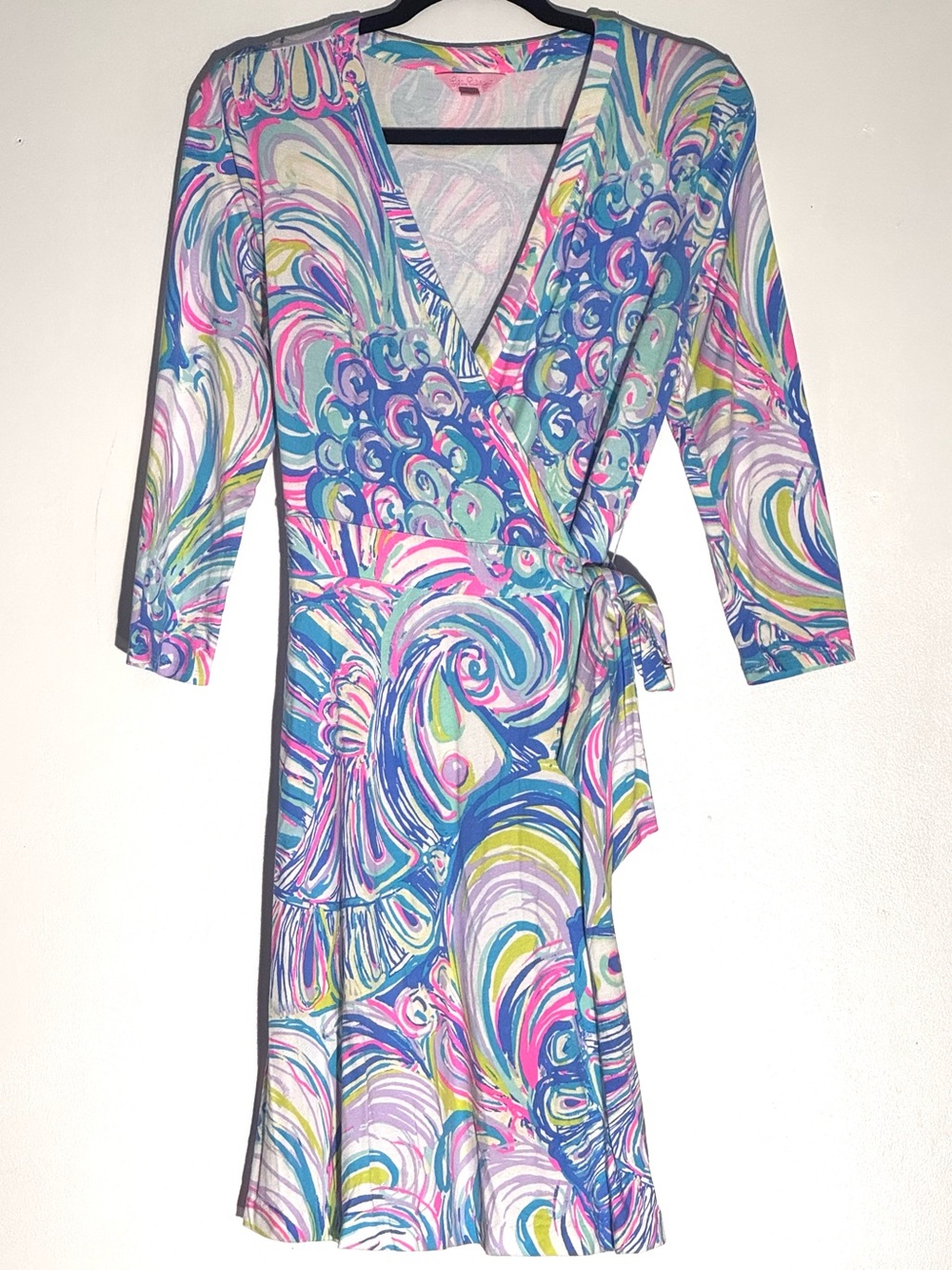 Lilly Pulitzer Emilia Wrap Dress in Multi Gillty Pleasure S